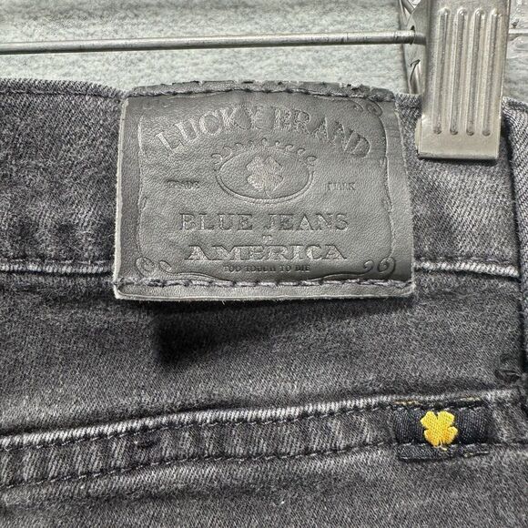 Lucky Brand Jeans Women 6/28 Black MidRise Brooke Straight Denim Comfort Stretch - Picture 12 of 13